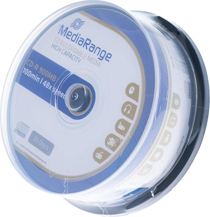 Image du produit MediaRange CD-R 900 MB, broche (25 pièces), type de support (25 x)