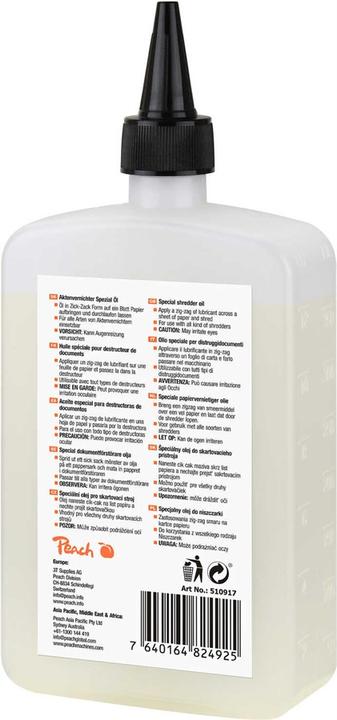Image du produit Peach Huile spéciale de broyage (Coupe droite, Coupe de particules)