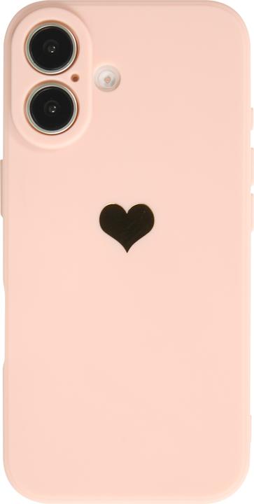 Actual product image PhoneLook Cover Silicone Mat Heart gold (Apple iPhone 16)