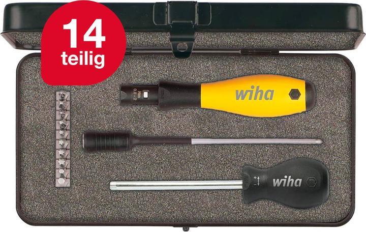 Productafbeelding Wiha TorqueVario S ESD draaimomentschroevendraaierset (1/4", 0.40 Nm, 1 Nm)