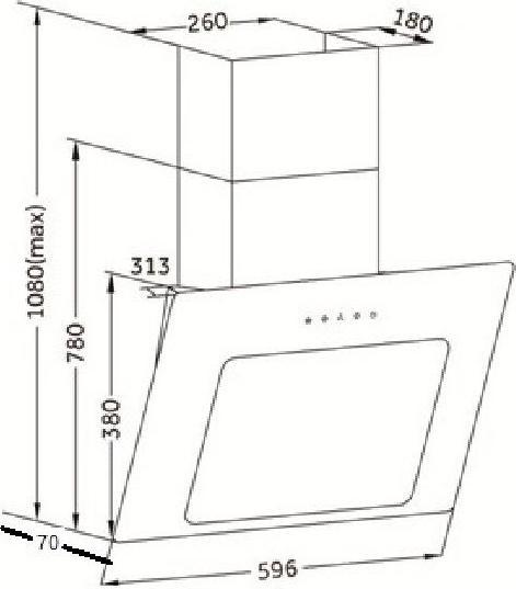 Produktbild PKM Dunstabzugshaube 9039 WX (Wandhaube)