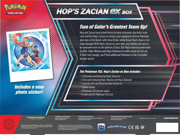 Produktbild Pokémon P-EN Hop's Zacian ex Box (Englisch, Box Set & Collection)