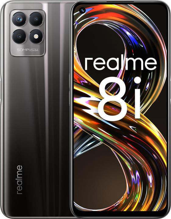 Image du produit realme 8i (64 Go, Noir Spatial, 6.60", Double SIM + SD, 50 Mpx, 4G)
