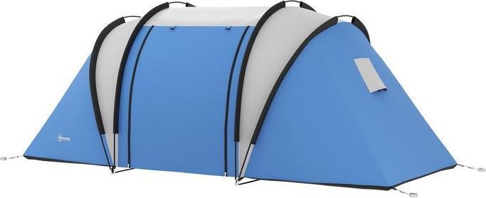 Produktbild Swisshandel24 Campingzelt für 4-5 Personen leicht wasserabweisend Familienzelt mit 3 Zimmer, 3000mm WS (Tunnelzelt, 4 Personen)
