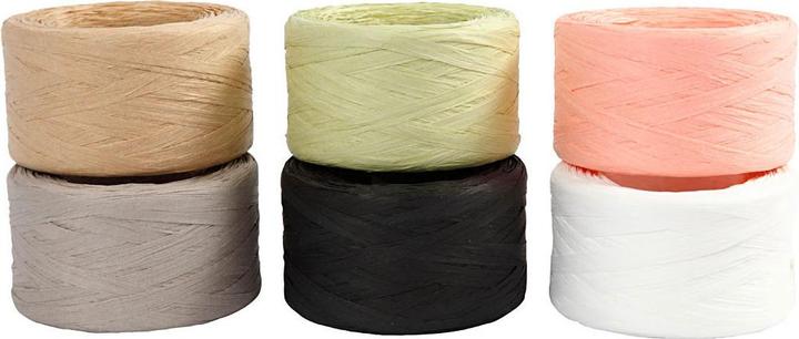 Immagine prodotto Creativ Company Filato di carta per artigianato di vari colori, 6 x 100 m (100 m)
