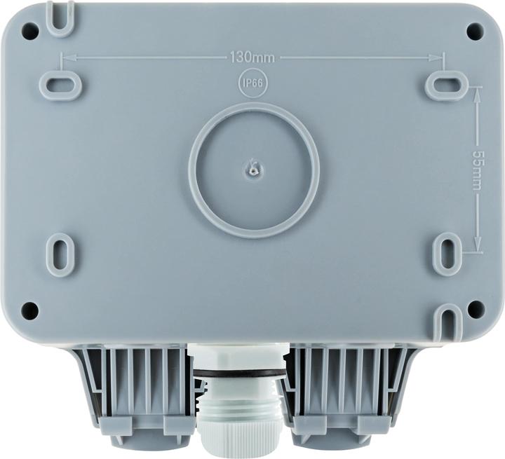 Produktbild Schwaiger Aussensteckdose IP66 2-Fach Schuko-Unterputzdose