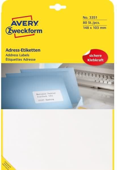 Produktbild Avery Zweckform Dauerhafte Adressetiketten