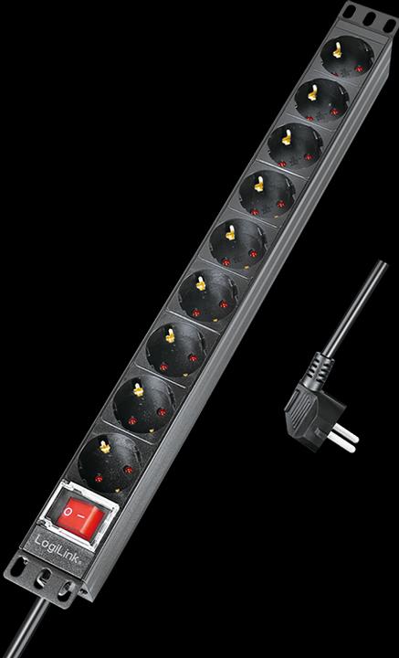 Actual product image LogiLink Socket strip (9 x, CEE 7/7, 2 m)