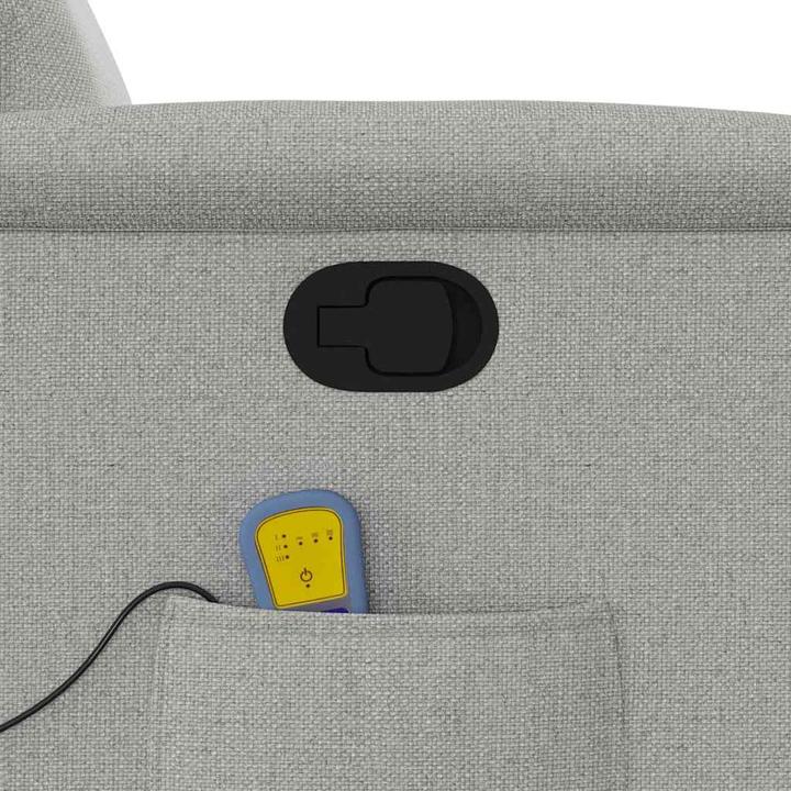 Actual product image VidaXL Massage chair with stand-up aid Cloud grey fabric