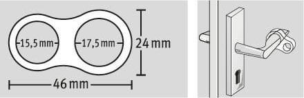 Actual product image Fix-o-moll Door handle buffer (4 Piece)