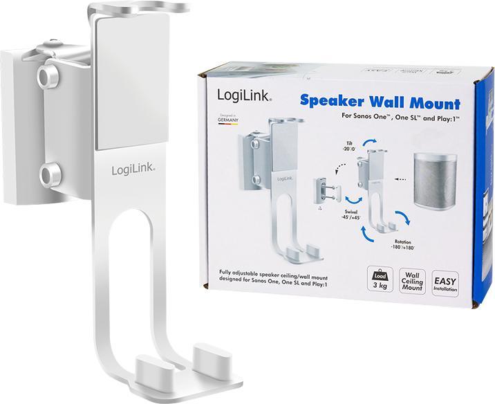 Produktbild LogiLink BP0119W (1 Stk., Wandmontage, Drehbar, Schwenkbar, Neigbar)