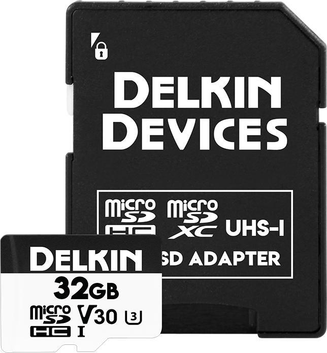 Delkin HYPERSPEED UHS-I (V30) microSD 32GB R:100MB/s W:75MB/s (32 GB, microSDHC, U3, UHS-I)