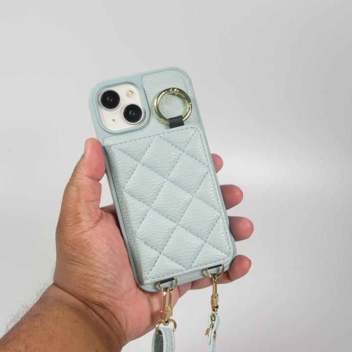 Image du produit PhoneLook Coque Cuir matelassé avec miroir et compartiment carte inclus grande lanière amovible (Apple iPhone 15 Pro Max)