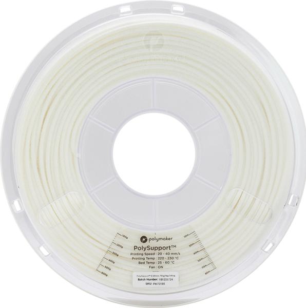 Actual product image Polymaker 70189 - Filament - Polysupport Peel off - white - 750 g (PolySupport, 2.85 mm, 750 g, White)