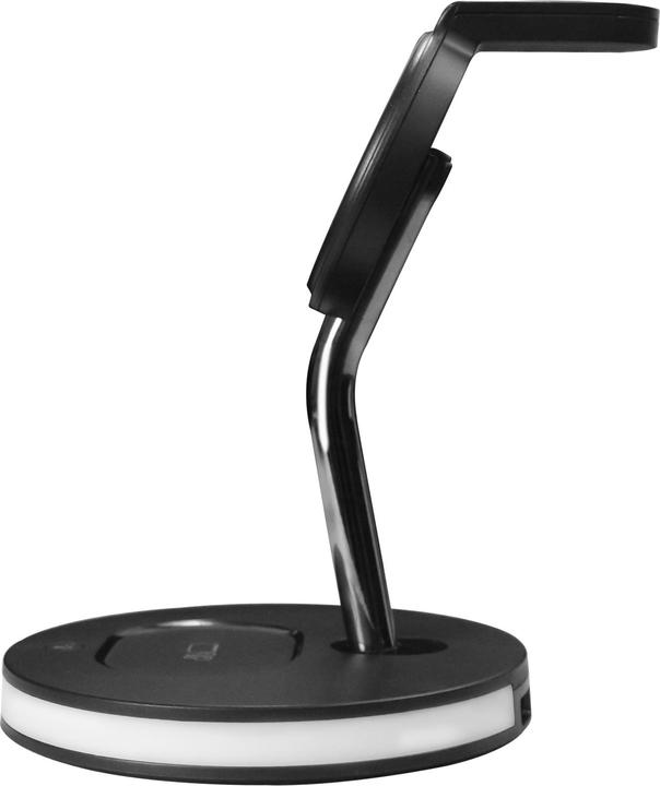 Actual product image Deltaco 3-in-1 magnetinis belaidis įkroviklis, telefonas/TWS/laikrodis, LED lemputė / QI-1041 (18 W)