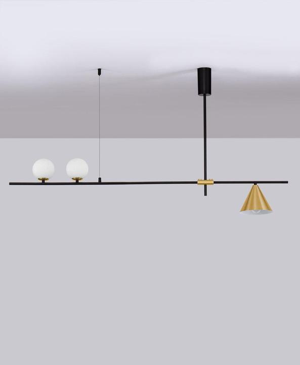 Produktbild Nova Luce SWAY Pendelleuchte E27 3-fach Gold 123x15x70cm dimmbar 9501237