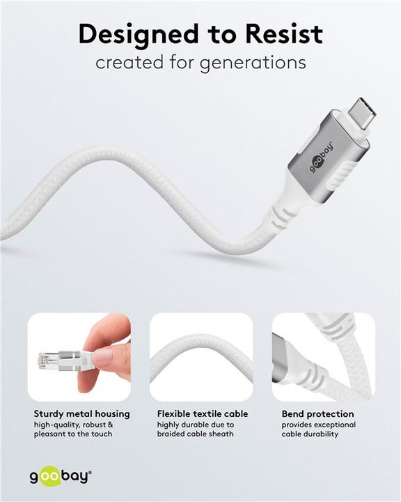 Actual product image Goobay Ethernet cable USB-C 3.1 to RJ45, 7.5 m (Ethernet, RJ45 (1x))