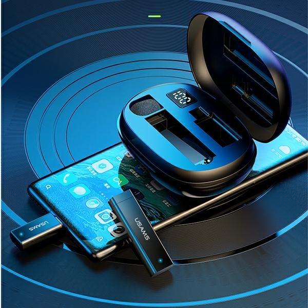 Actual product image Usams Bezprzewodowy mikrofon krawatowy ENC 2.4G Lavalier Microphone Lightning ZB244MKF01 (U