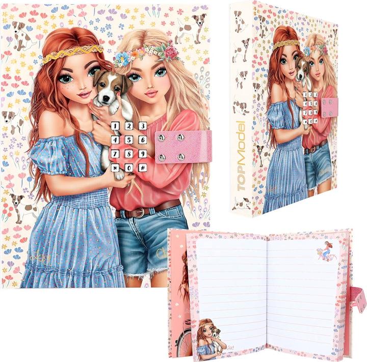 Image du produit Magni Code secret Journal TOPModel VELO FLEUR (25 x 20.5 cm, À rayures, Couverture rigide)