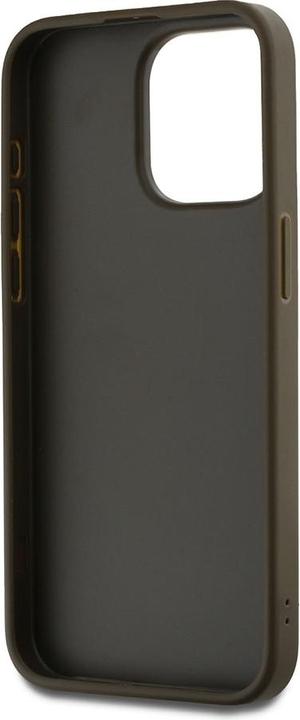Actual product image DKNY PU Leather Stack Logo Wrist Strap Case for iPhone 14 Pro Max Brown (Apple iPhone 14 Pro Max)