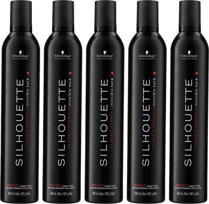 Schwarzkopf 5x Silhouette Super Hold Mousse 500 ml (500 ml)