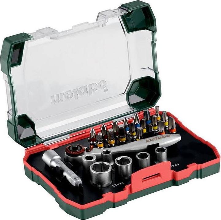 Image du produit Metabo BitBox et jeu à cliquet (Croix Phillips PH M1, Croix Phillips PH M2, Croix Phillips PH M3, Croix Pozidriv PZ M1, Croix Pozidriv PZ M2, Croix Pozidriv PZ M3, Hexagone (hexagonal) M3, Hexagone (hexagonal) M4, Hexagone (hexagonal) M5, Hexagone (hexagonal) M6, Six pans creux TX M10, Six pans creux TX M15, Six pans creux TX M20)