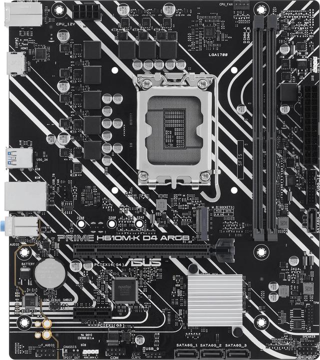 Produktbild ASUS PRIME H610M-K D4 ARGB (LGA 1700, Intel H610, mATX)