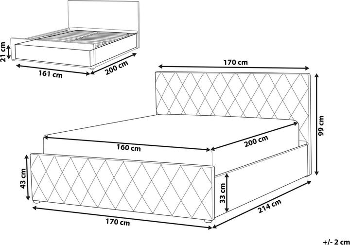 Actual product image Beliani Rochefort (160 x 200 cm)
