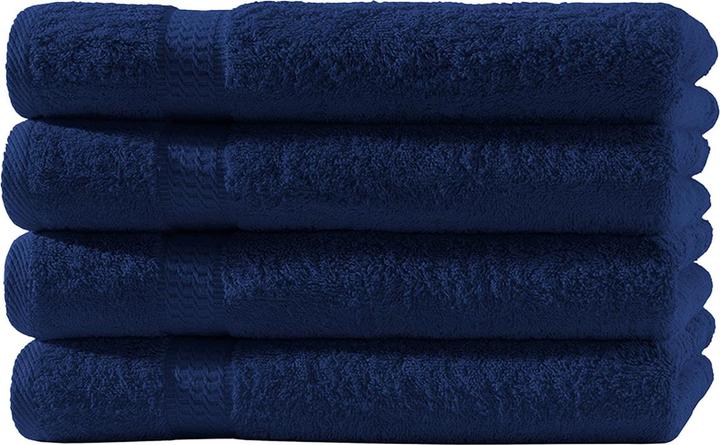 Casativo Handtücher im 4er-Set, 100% Baumwolle, navy, 50 x 100 cm (50 x 100 cm)