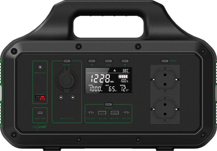 Produktbild Revolt Powerstation & Solar-Generator mit 1.228 Wh & 100-Watt-Solarmodul, App