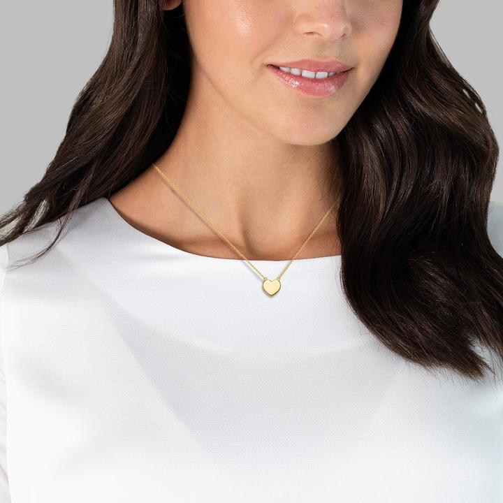 Immagine prodotto Glanzstücke München Catena da donna con cuore in argento giallo e oro 40,0 cm di base + 5,0 cm di estensione - 9044 (Argento, 40 - 45 cm)
