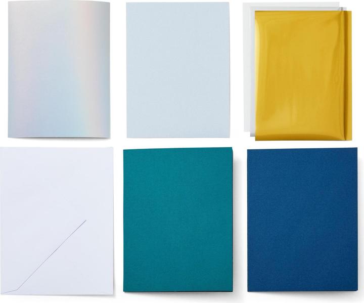 Actual product image Cricut Blank Card Joy 10.8 x 14 cm Transfer, Teal/Blue, 8 pieces (8 pcs.)