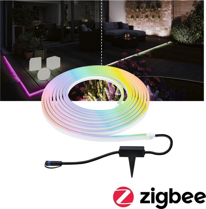 Produktbild Paulmann Outdoor Plug & Shine Stripe Neon (RGBW, 1000 cm, Outdoor)