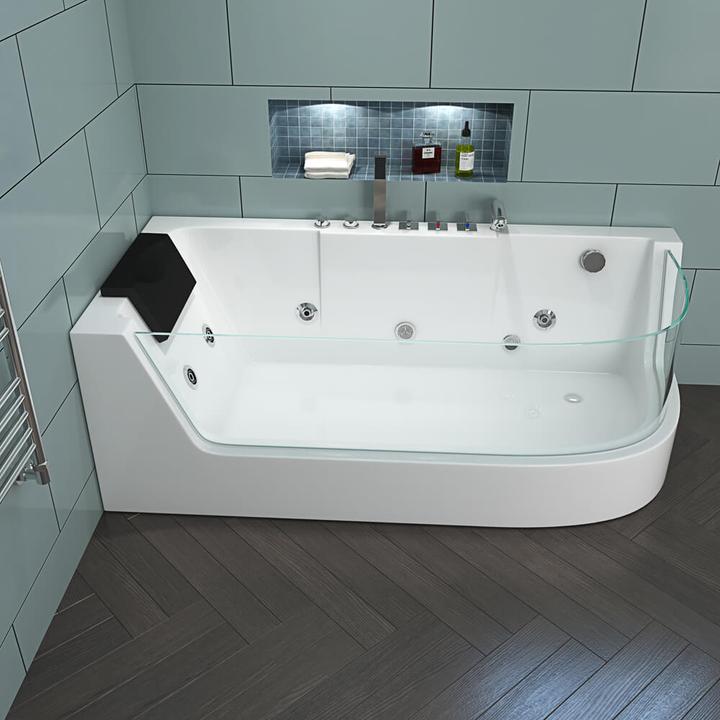 Produktbild Home Deluxe Whirlpool Badewanne INFINITY (rechts) Farblichttherapie - 170x80cm (80 cm, 170 cm)