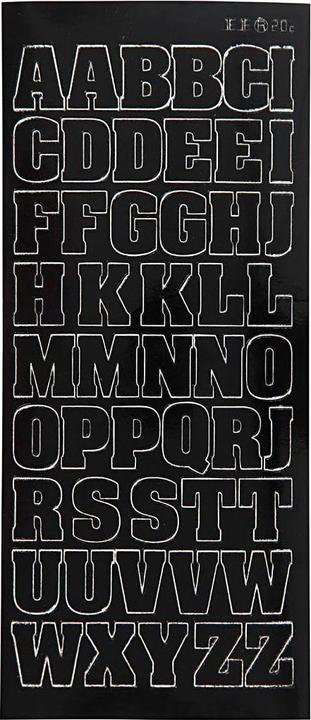 Produktbild Creativ Company Aufkleber grosse Grossbuchstaben schwarz, 1 Blatt