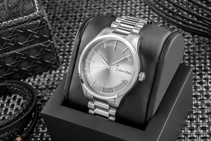 Image du produit Calvin Klein CK25200036 Horloge unisexe - Verre minéral - Roestvrijstaal - Zilver - 40 mm - Quartz -