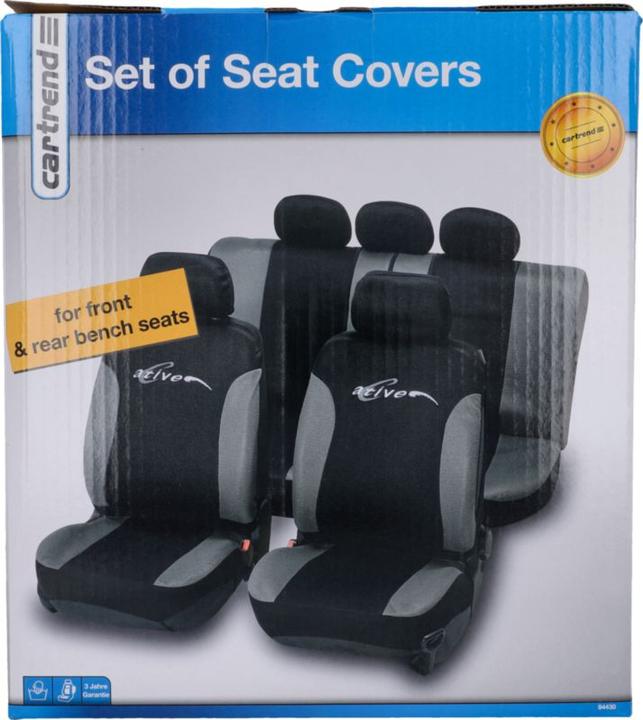 Produktbild Cartrend Sitzbezug-Set Active sw/anth 13tlg