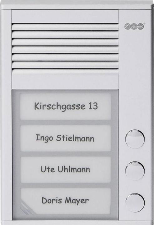 Produktbild Auerswald TFS-Dialog 203 fuer a/b-Nebenstellenanschluss / 3 Klingeltaster / Slim-Line-Gehaeuse / Aluminiump... (Kabelgebunden)