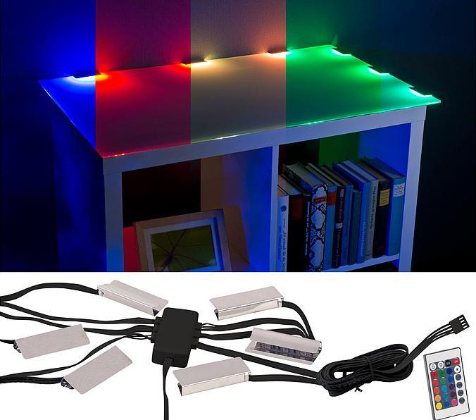 Immagine prodotto Lunartec Set di 4 luci per scaffali in vetro a LED