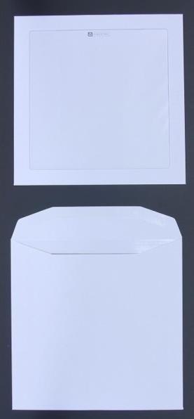 Produktbild Blanke Werbefensterhüllen 220x220mm 120g/qm gummiert Sonderfenster VE=250 Stück (250 x)