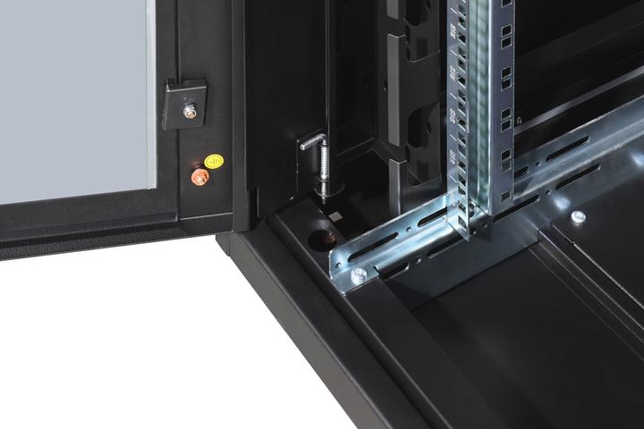 Actual product image Digitus Network cabinet 48.3cm 19inch 42U H2053mmxW800mmxD1000mm black with glass door incl. 28xmounting (42 RU, 19 inch rack)