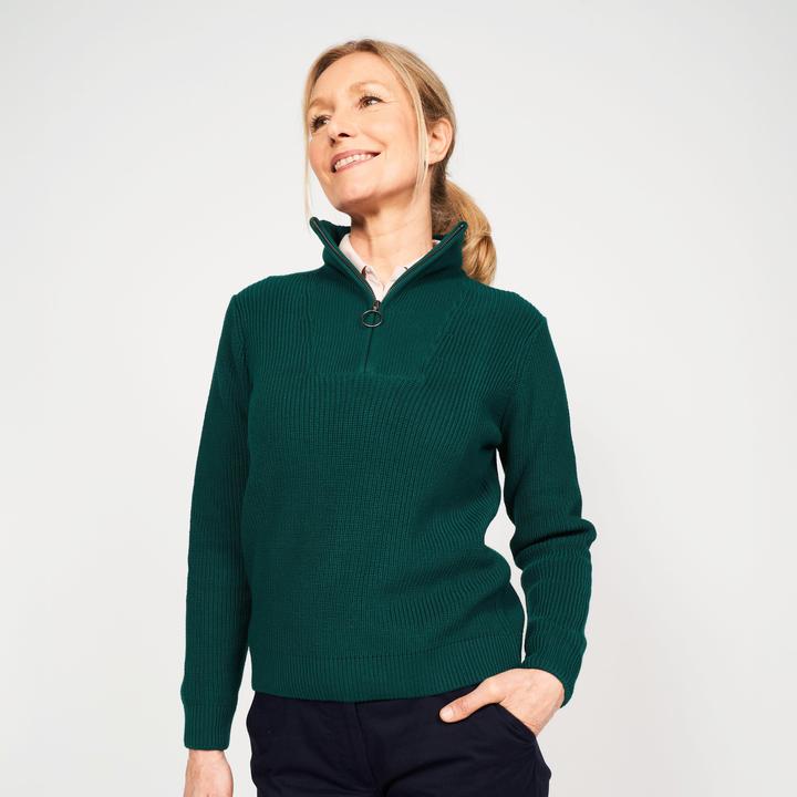 Image du produit Inesis Pull-over femme mi-bas golf - MW500 vert (L)