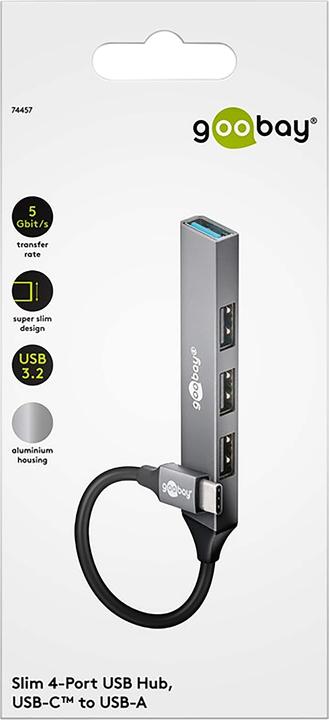 Actual product image Goobay Slim (USB-C, 4 Ports)