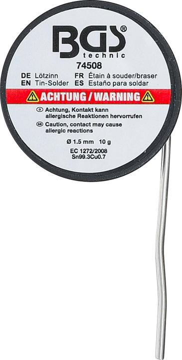 Produktbild BGS Lötzinn | auf Rolle | bleifrei | Ø 1,5 mm | 10 g