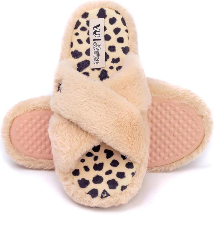 Actual product image Barbie Slippers Crossed Fluffy (35.5)