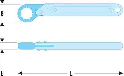 Actual product image Facom Openend ratchet ring wrench (17 mm)