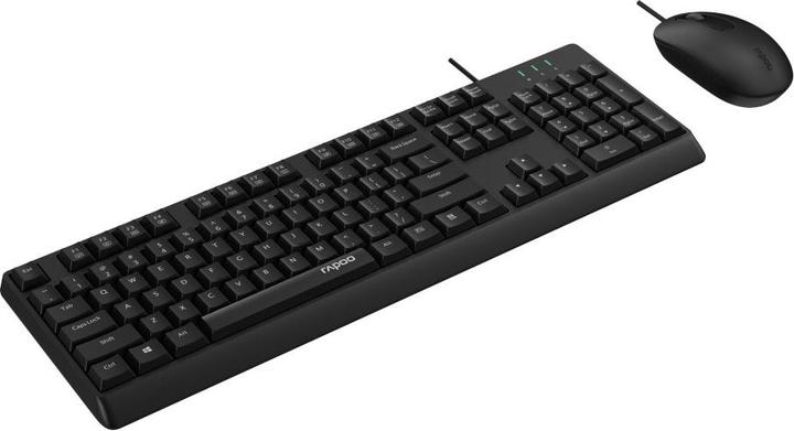 Image du produit Rapoo Kabelgebundenes Kombo Set "NX1500", Schwarz, QWERTZ (DE, Filaire)