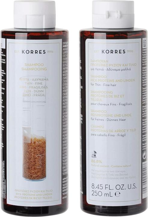 Actual product image Korres Rice Proteins & Linden Shampoo (250 ml, Liquid shampoo)