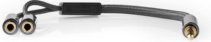 Produktbild Nedis Stereo-Audiokabel - 3.5 mm Stecker - 3.5 mm Buchse - Vergoldet - 0.20 m - rund - Anthrazit/G (0.20 m, 3.5mm Klinke (AUX))