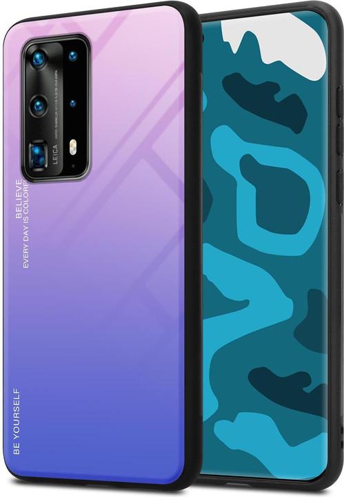 Actual product image Cadorabo TPU 2 colors glass cover (Huawei P40 Pro+)